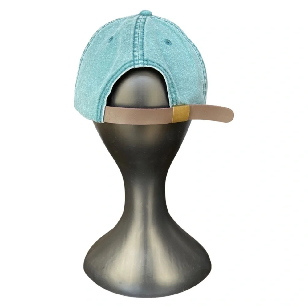 “You had me at coffee” Adult Ball Cap with Adjustable Leather Strap